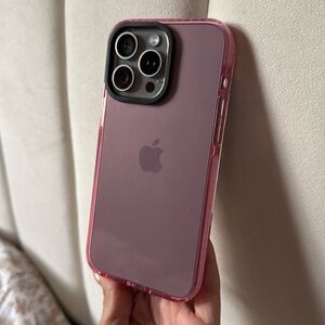 Pink Transparent iPhone 15 Pro Max Case